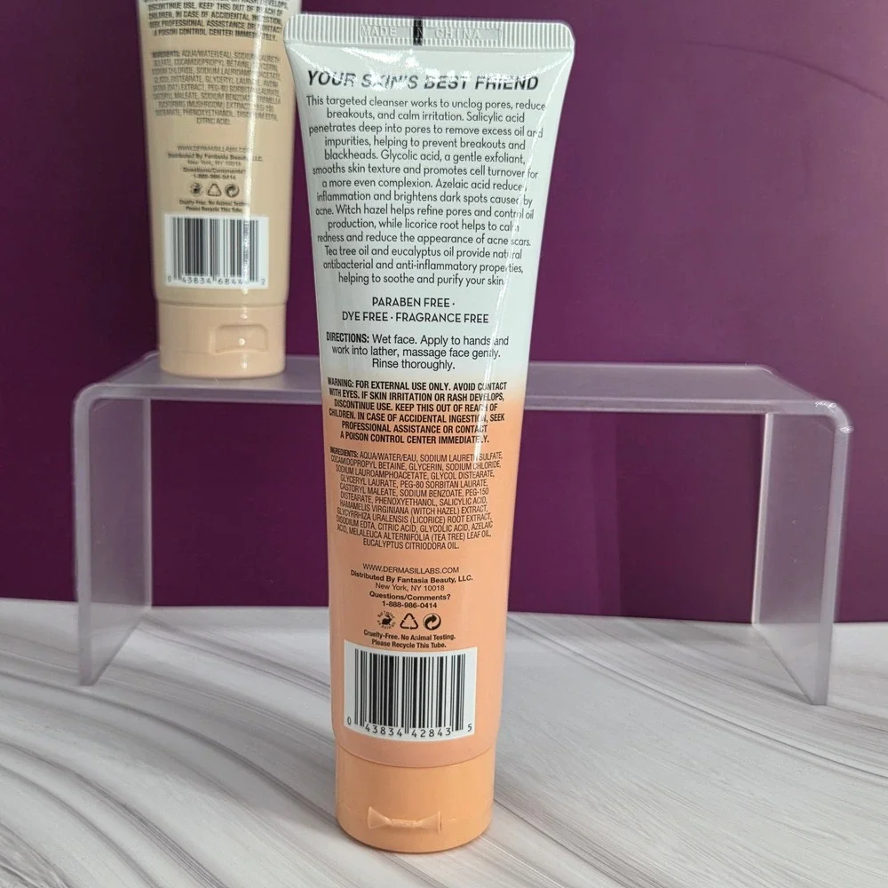 Dermasil Skincare Set Unisex 4pc Acne Cleanser Oatmeal Scrub Night Cream New